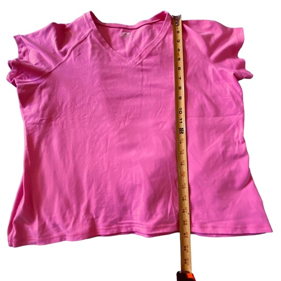 ProSpirit Athletic Gear Women’s Barbie Pink Short Sleeve V-Neck T-Shirt Sz XL - Picture 6 of 6